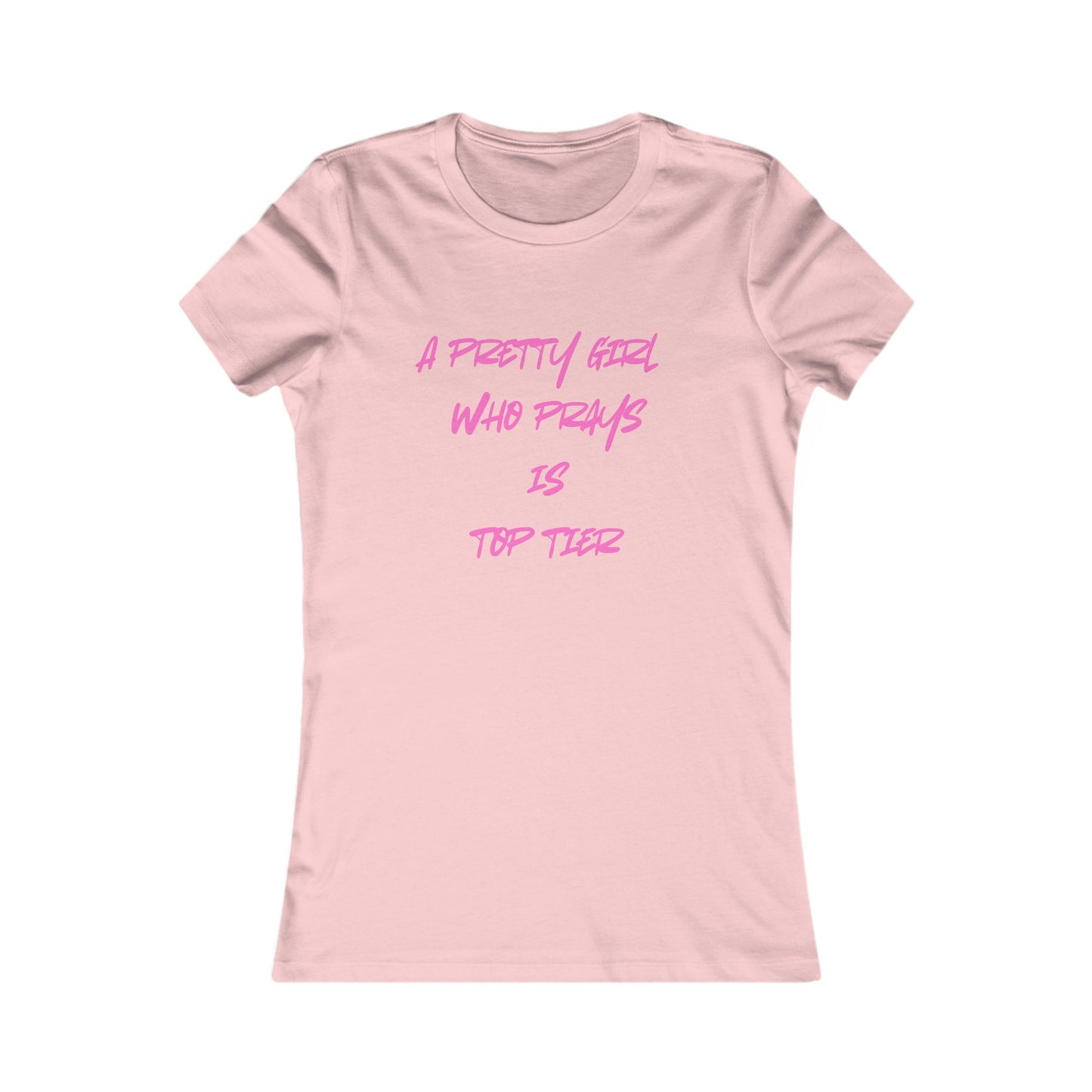 A Pretty Girl Who Prays Women's Tee– trending faith Inspired Tee in various colors