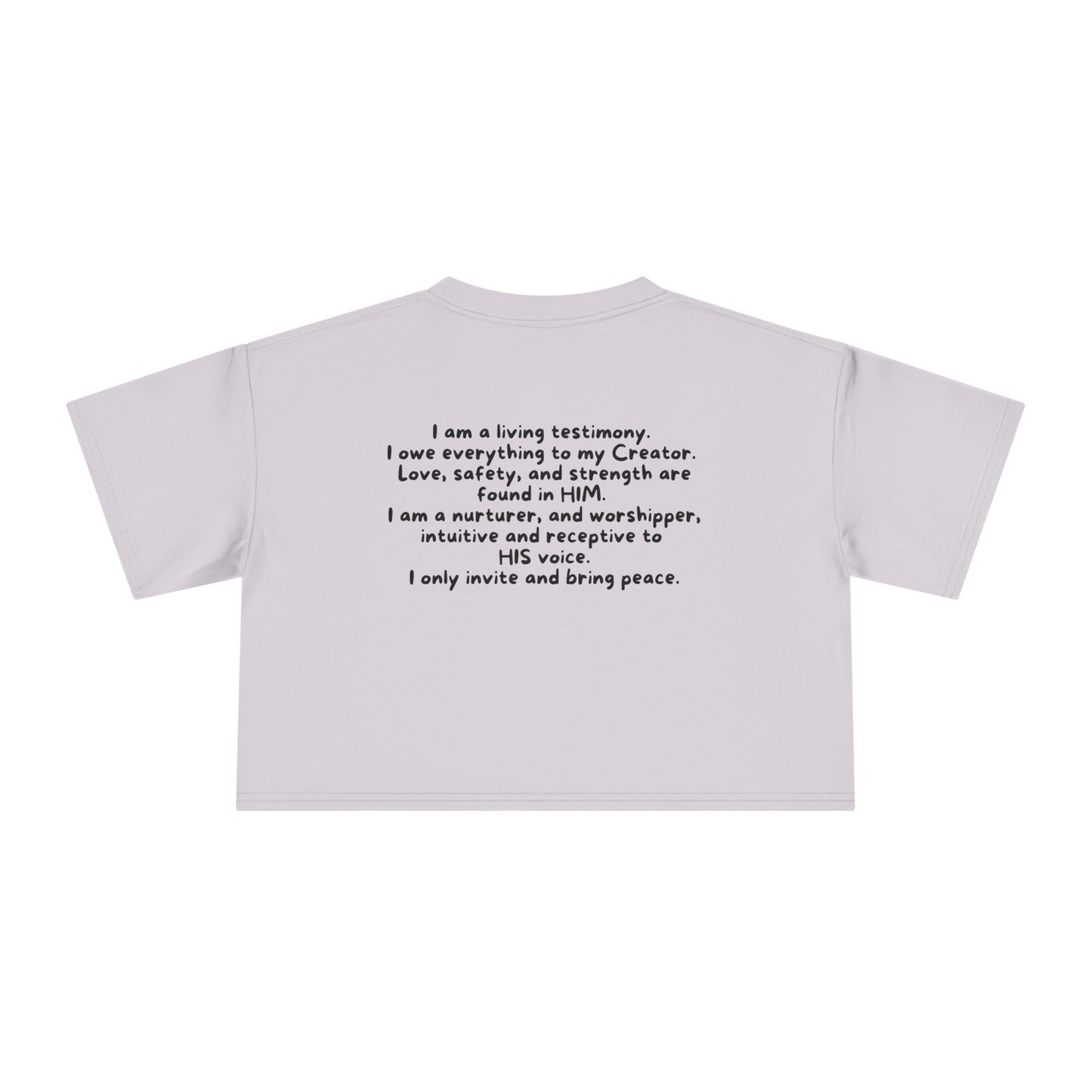 Faith-Inspired Women's Crop Tee, Motivational T-Shirt, Christian Apparel, Inspirational Gift, Summer Fashion