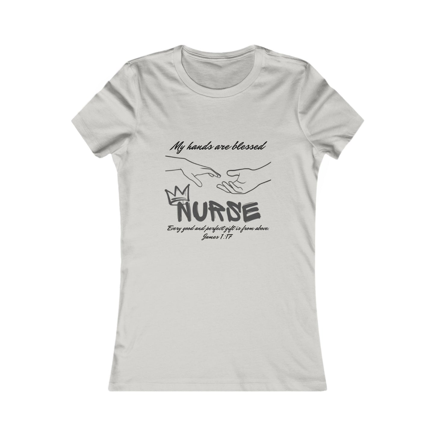 Nurse Blessed Hands tee by THE FOG BRAND -Women's Favorite Tee-Inspirational Christian T-Shirt , Professional Career