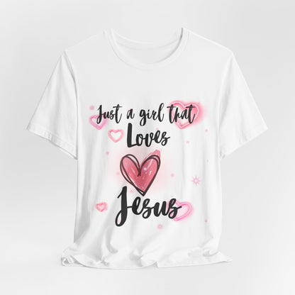 I Just Love Jesus Tee-For Young Women, Colorful, Religious and Christian t-shirt