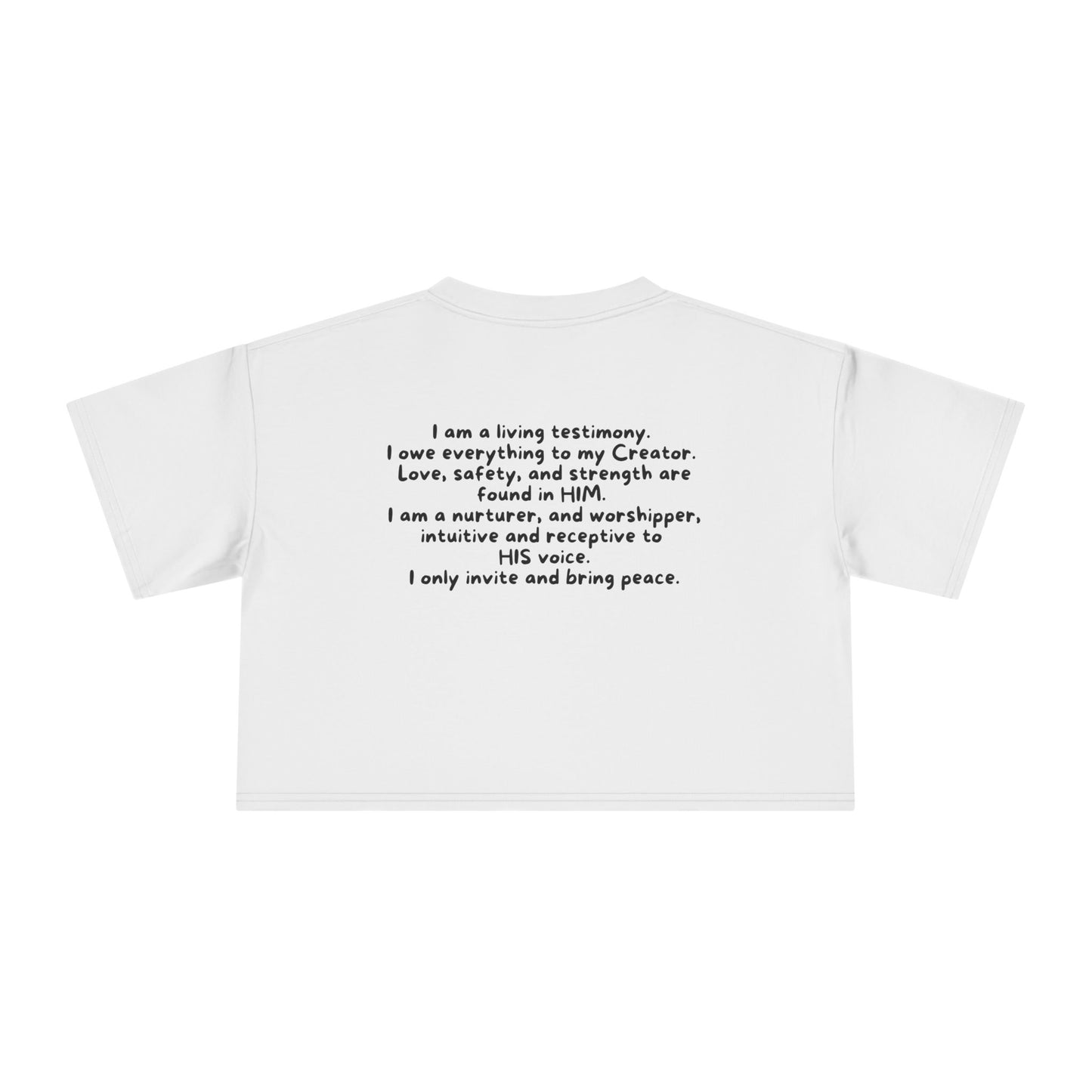 Faith-Inspired Women's Crop Tee, Motivational T-Shirt, Christian Apparel, Inspirational Gift, Summer Fashion