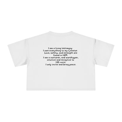 Faith-Inspired Women's Crop Tee, Motivational T-Shirt, Christian Apparel, Inspirational Gift, Summer Fashion