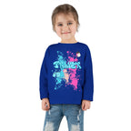 Toddler Long Sleeve Tee with Playful Spill N Splash Paint Design