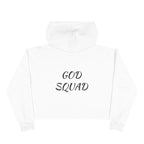 God Squad by THE FOG BRAND-Vibrant Crop Hoodie, Trendy Religious Streetwear, Christian Fashion, Pink, Gift for Her