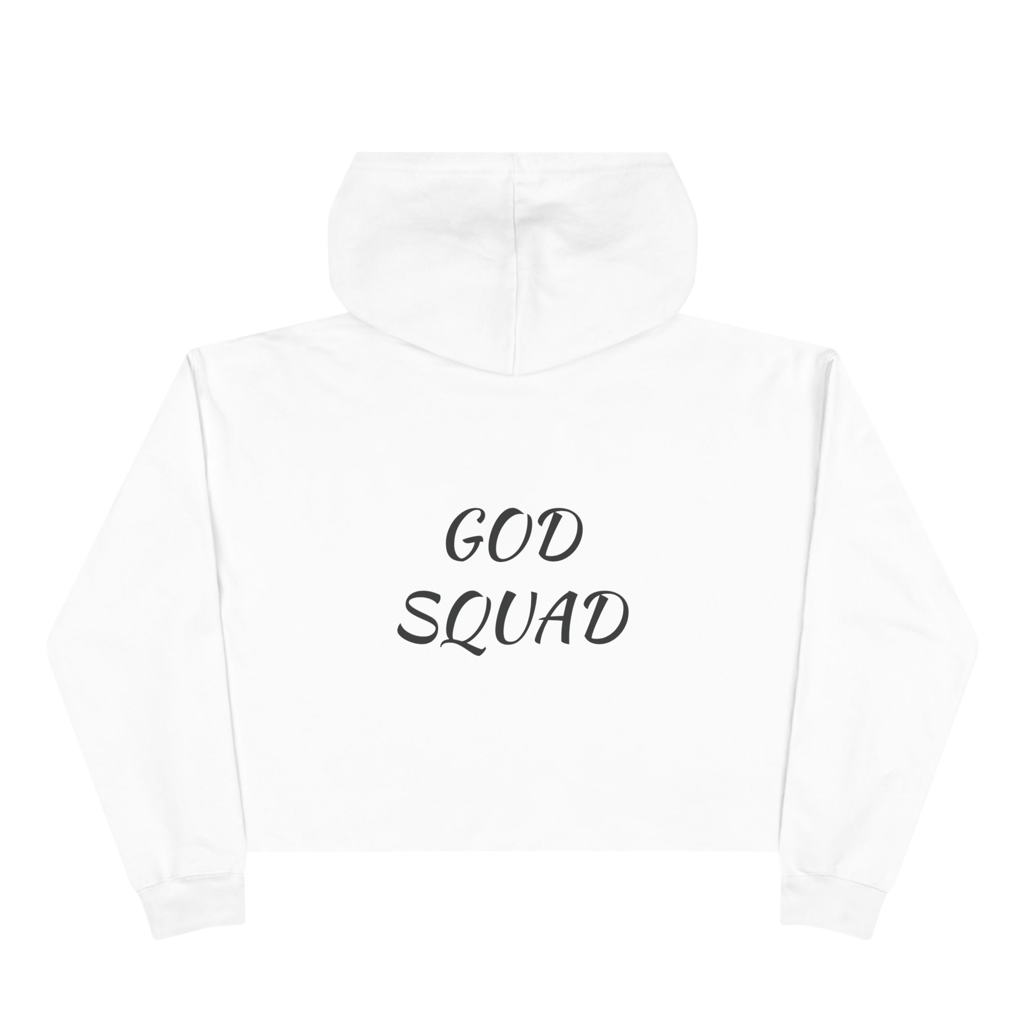 God Squad by THE FOG BRAND-Vibrant Crop Hoodie, Trendy Religious Streetwear, Christian Fashion, Pink, Gift for Her