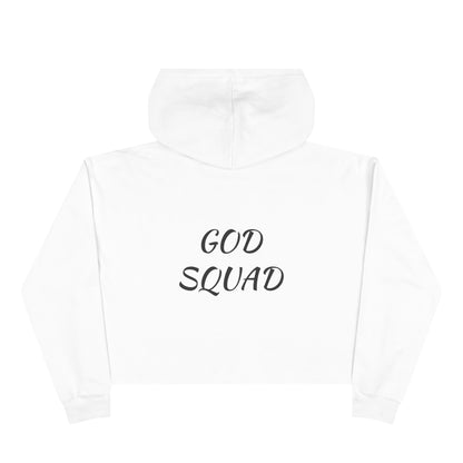 God Squad by THE FOG BRAND-Vibrant Crop Hoodie, Trendy Religious Streetwear, Christian Fashion, Pink, Gift for Her