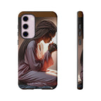 Cell phone case-Woman Praying-Spiritual Prayer Phone Case - Tough Cases with Inspirational Design