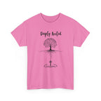 Deeply Rooted Unisex Heavy Cotton Tee - Inspirational Tree Design for Nature Lovers