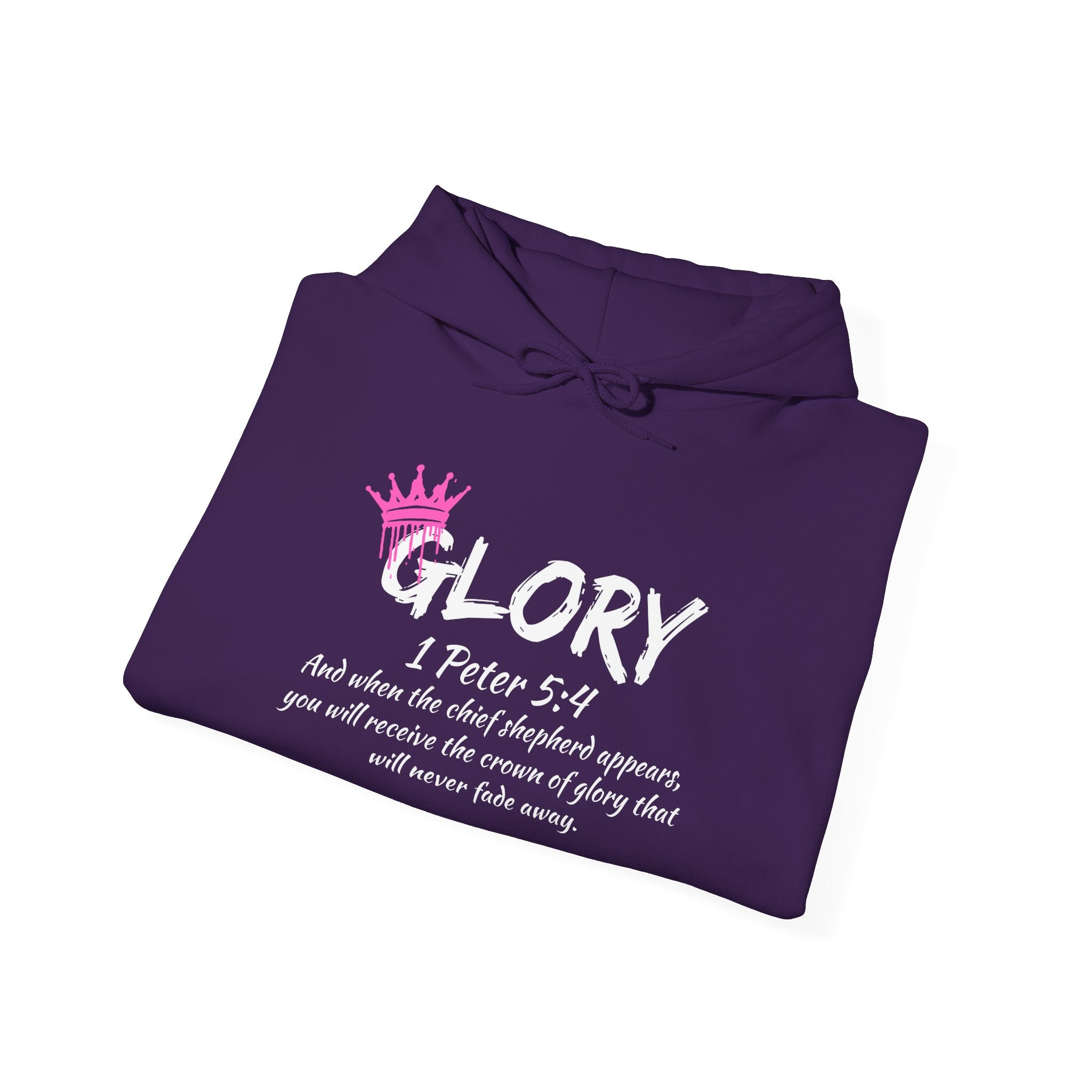 Glory Dripping Crown Unisex Hoodie -Faith inspired Heavy Blend Sweatshirt
