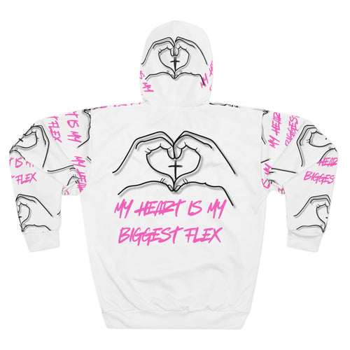 My Heart is my Biggest Flex Hoodie, Christian women, graffiti print, comfortable wear