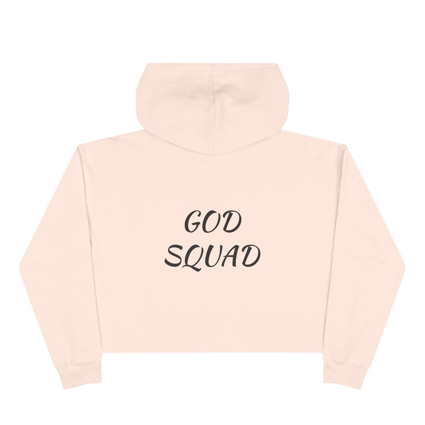 God Squad by THE FOG BRAND-Vibrant Crop Hoodie, Trendy Religious Streetwear, Christian Fashion, Pink, Gift for Her