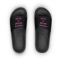 Slides-A Pretty Girl Who Prays Pink/Black Chrisitan Slides for Women