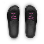Slides-A Pretty Girl Who Prays Pink/Black Chrisitan Slides for Women