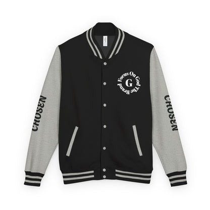 God Squad Unisex Letterman Jacket -THE FOD BRAND'S Bold Cross Design, Christian Strength & Faith Apparel