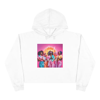 God Squad by THE FOG BRAND-Vibrant Crop Hoodie, Trendy Religious Streetwear, Christian Fashion, Pink, Gift for Her