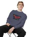 Pray About It- Religious, Unisex, Bold Print Sweatshirt, Cozy, Relaxed Fit for Everyday Wear,