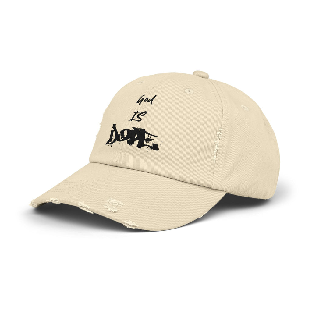 'God Is Dope'- Unisex Distressed Cap, Casual Hat
