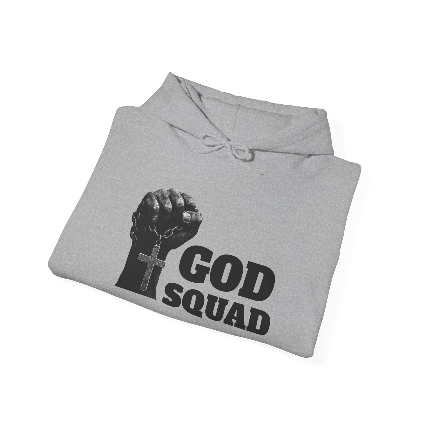 GOD SQUAD by The FOG BRAND- Unisex Hooded Sweatshirt with scripture-Spiritual Gift, Cozy Lounge Wear, Inspirational Apparel, Christian Apparel