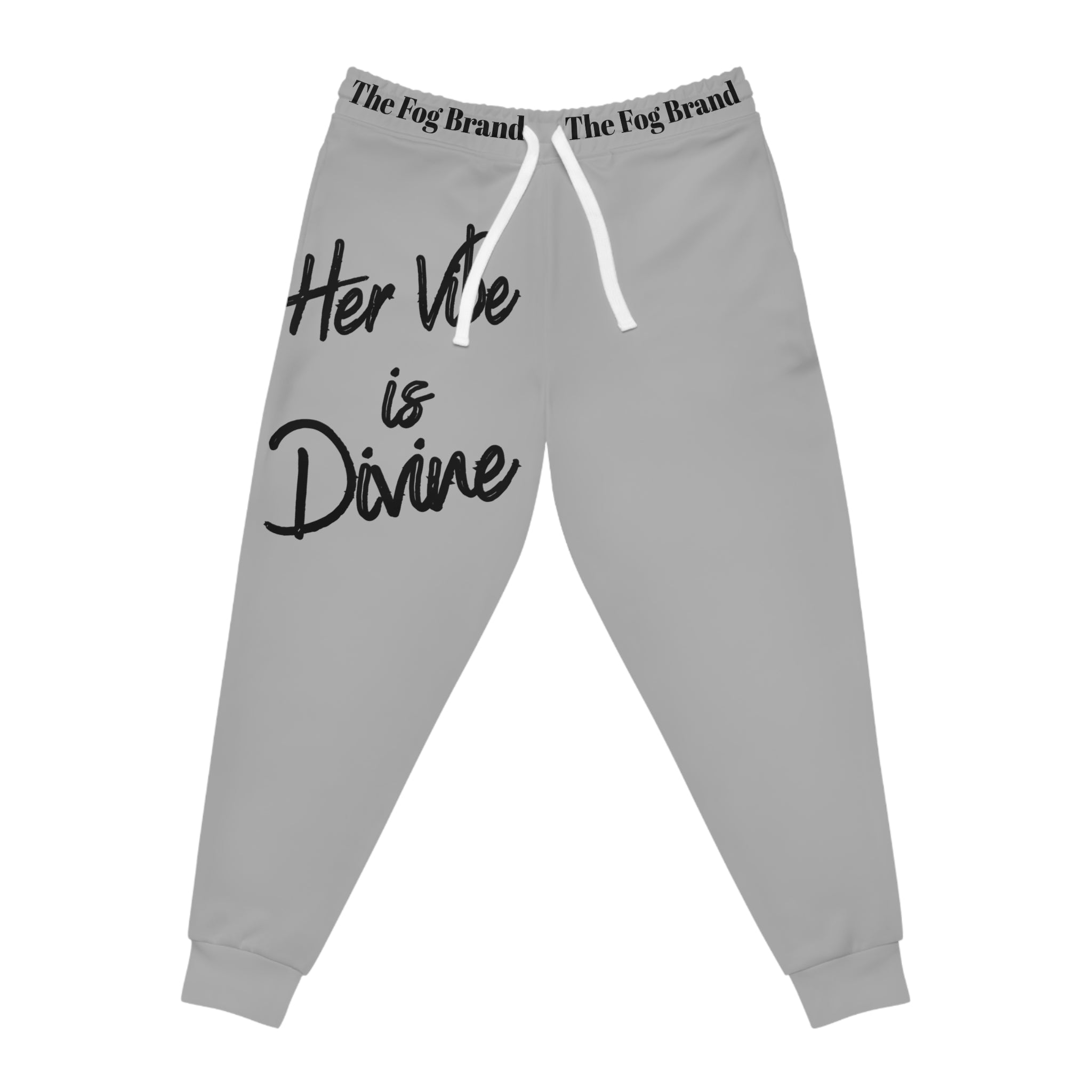 Her Vibe is Divine -Athletic Joggers for Women (Gray)