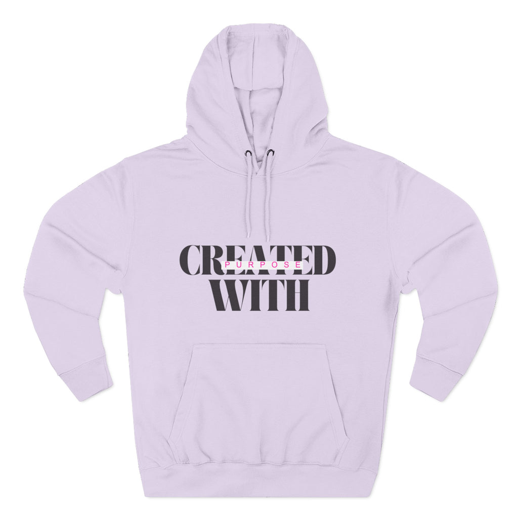 Created With Purpose Hoodie — Inspirational Faith Graphic Hoodie