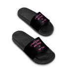 Slides-A Pretty Girl Who Prays Pink/Black Chrisitan Slides for Women