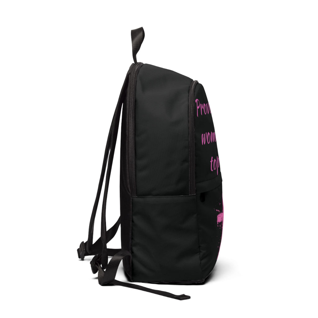 Backpack- A Proverbs Woman Who Prays Is Top Tier Backpack (black/pink)