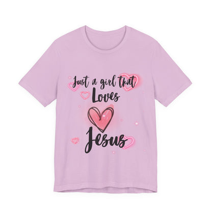I Just Love Jesus Tee-For Young Women, Colorful, Religious and Christian t-shirt