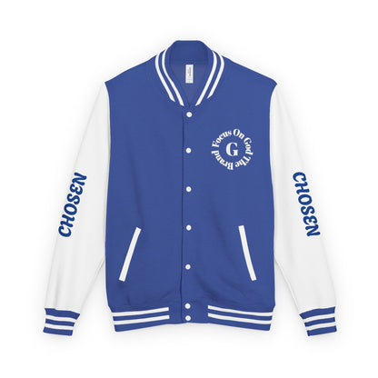 God Squad Unisex Letterman Jacket -THE FOD BRAND'S Bold Cross Design, Christian Strength & Faith Apparel