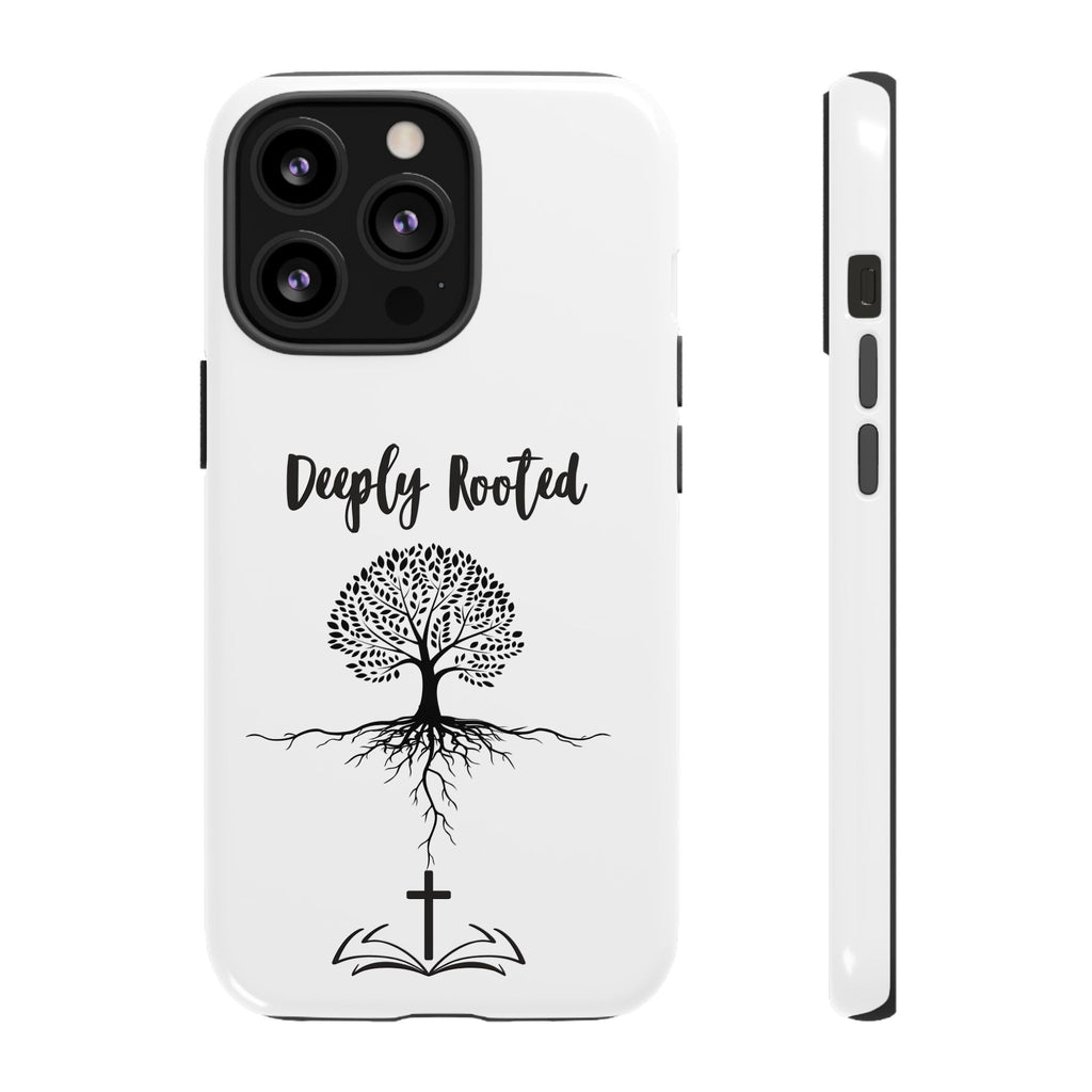 Cell Phone Case -Deeply Rooted Inspirational Tree Design for Faith and Strength