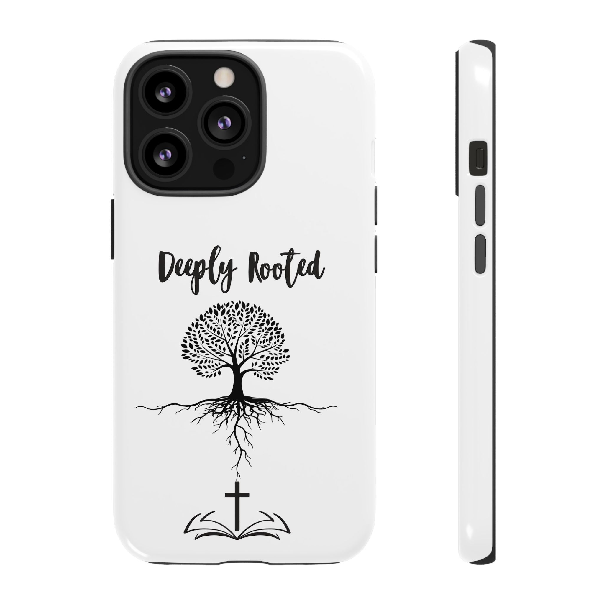 Cell Phone Case -Deeply Rooted Inspirational Tree Design for Faith and Strength