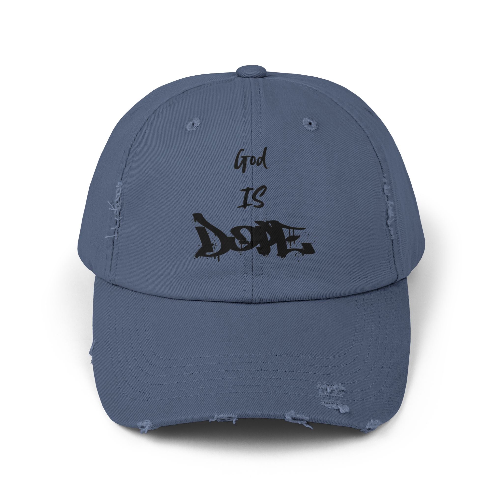 'God Is Dope'- Unisex Distressed Cap, Casual Hat