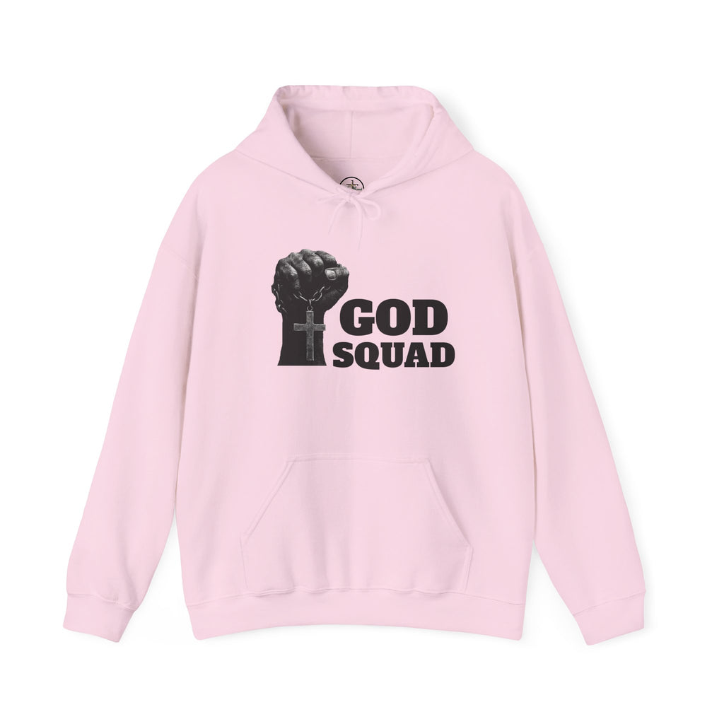 GOD SQUAD by The FOG BRAND- Unisex Hooded Sweatshirt with scripture-Spiritual Gift, Cozy Lounge Wear, Inspirational Apparel, Christian Apparel