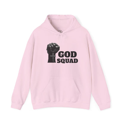 GOD SQUAD by The FOG BRAND- Unisex Hooded Sweatshirt with scripture-Spiritual Gift, Cozy Lounge Wear, Inspirational Apparel, Christian Apparel