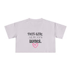 'This Girl Always Wins'-Faith-Inspired Women's Crop Tee, Motivational T-Shirt, Christian Apparel, Inspirational Gift for her
