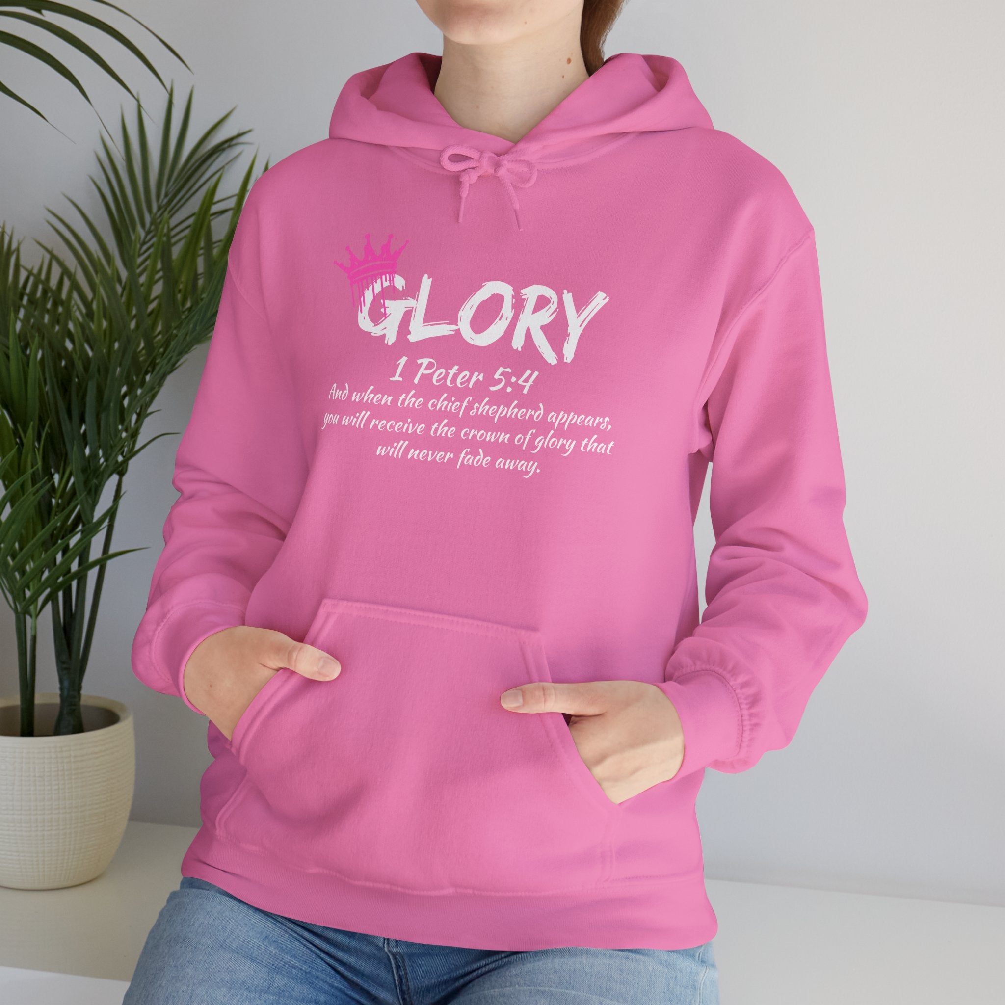 Glory Dripping Crown Unisex Hoodie -Faith inspired Heavy Blend Sweatshirt