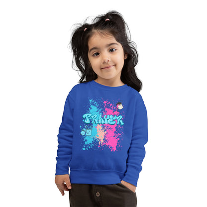 Colorful Toddler Sweatshirt with Fun Splash Design- The FOG BRAND's Cute Toddler Apparel, Kids Gift, Playtime Wear, Birthday Present, Cozy Kids Clothing