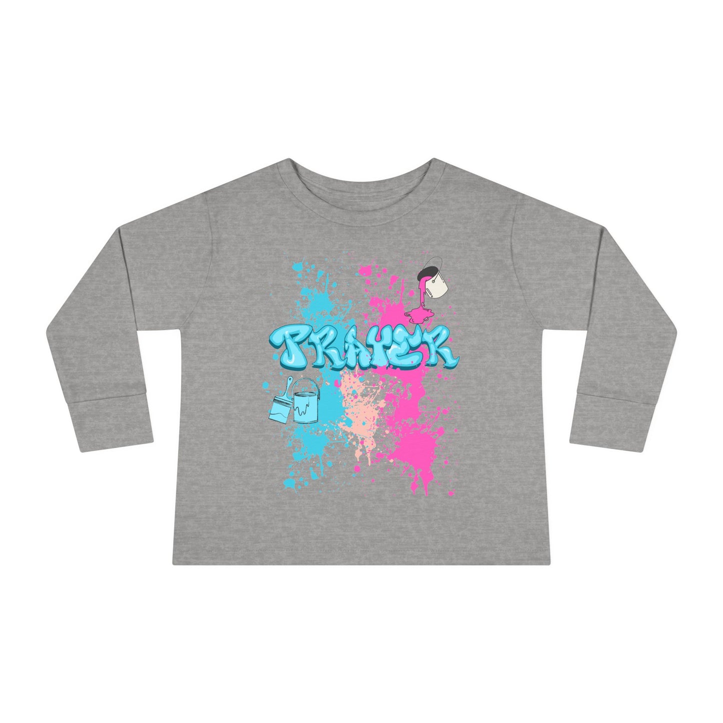 Toddler Long Sleeve Tee with Playful Spill N Splash Paint Design