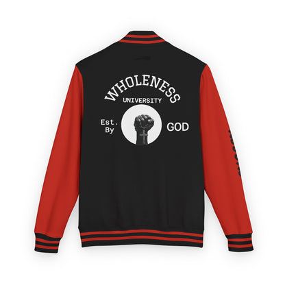 God Squad Unisex Letterman Jacket -THE FOD BRAND'S Bold Cross Design, Christian Strength & Faith Apparel