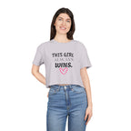 'This Girl Always Wins'-Faith-Inspired Women's Crop Tee, Motivational T-Shirt, Christian Apparel, Inspirational Gift for her
