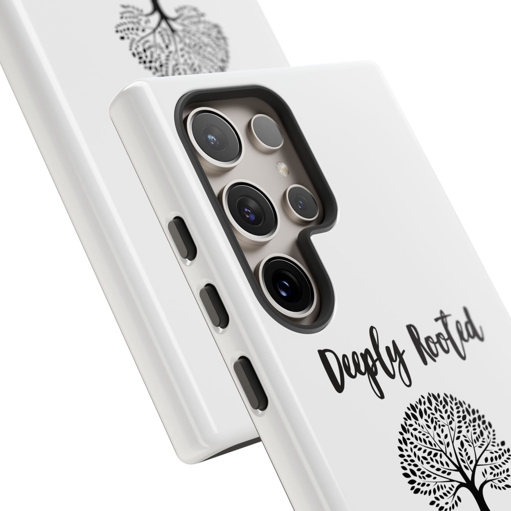 Cell Phone Case -Deeply Rooted Inspirational Tree Design for Faith and Strength