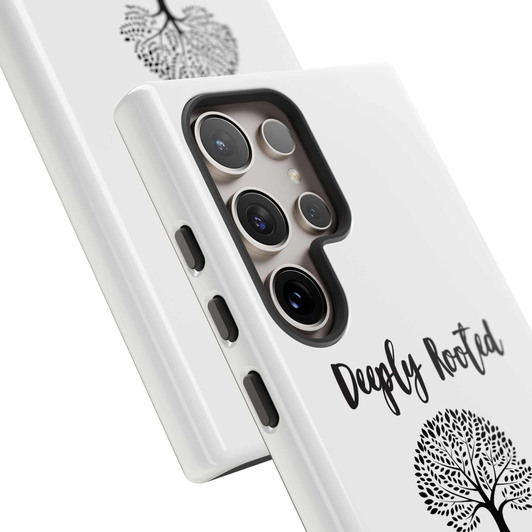 Cell Phone Case -Deeply Rooted Inspirational Tree Design for Faith and Strength