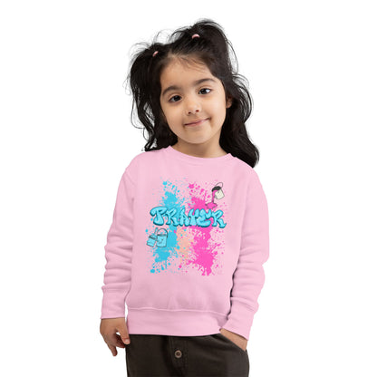 Colorful Toddler Sweatshirt with Fun Splash Design- The FOG BRAND's Cute Toddler Apparel, Kids Gift, Playtime Wear, Birthday Present, Cozy Kids Clothing