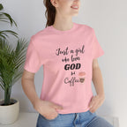 Just a Girl Who Loves God & Coffee Tee - Jersey Short Sleeve