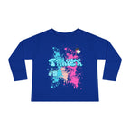 Toddler Long Sleeve Tee with Playful Spill N Splash Paint Design