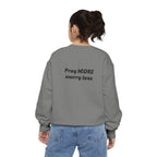 Pray About It- Religious, Unisex, Bold Print Sweatshirt, Cozy, Relaxed Fit for Everyday Wear,