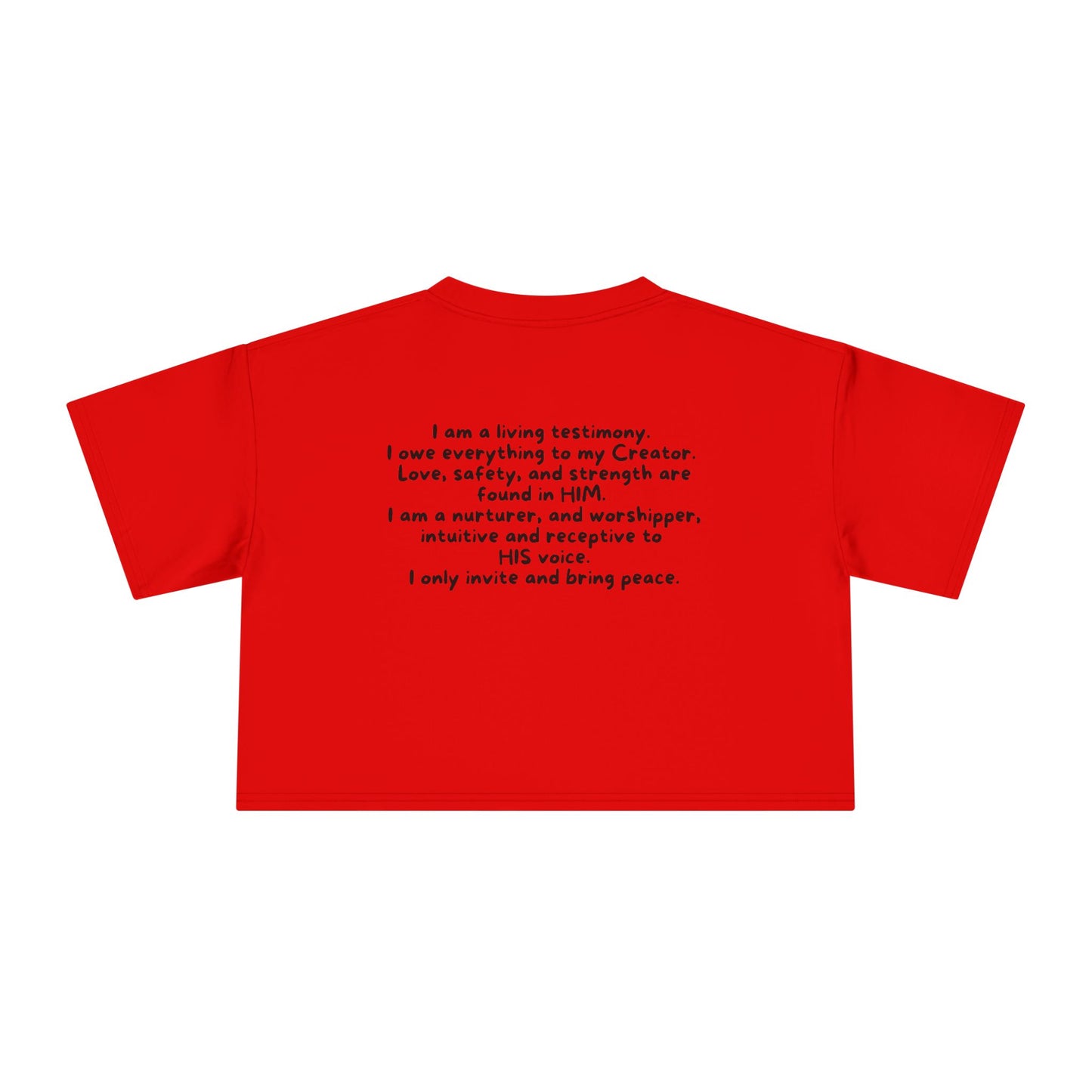 Faith-Inspired Women's Crop Tee, Motivational T-Shirt, Christian Apparel, Inspirational Gift, Summer Fashion