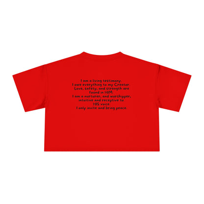 Faith-Inspired Women's Crop Tee, Motivational T-Shirt, Christian Apparel, Inspirational Gift, Summer Fashion