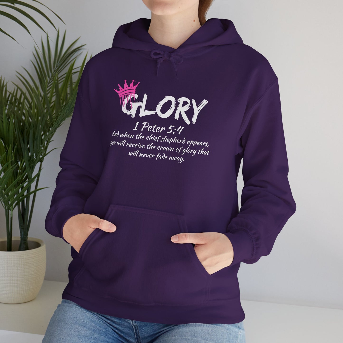 Glory Dripping Crown Unisex Hoodie -Faith inspired Heavy Blend Sweatshirt