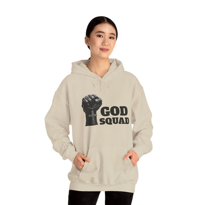 GOD SQUAD by The FOG BRAND- Unisex Hooded Sweatshirt with scripture-Spiritual Gift, Cozy Lounge Wear, Inspirational Apparel, Christian Apparel