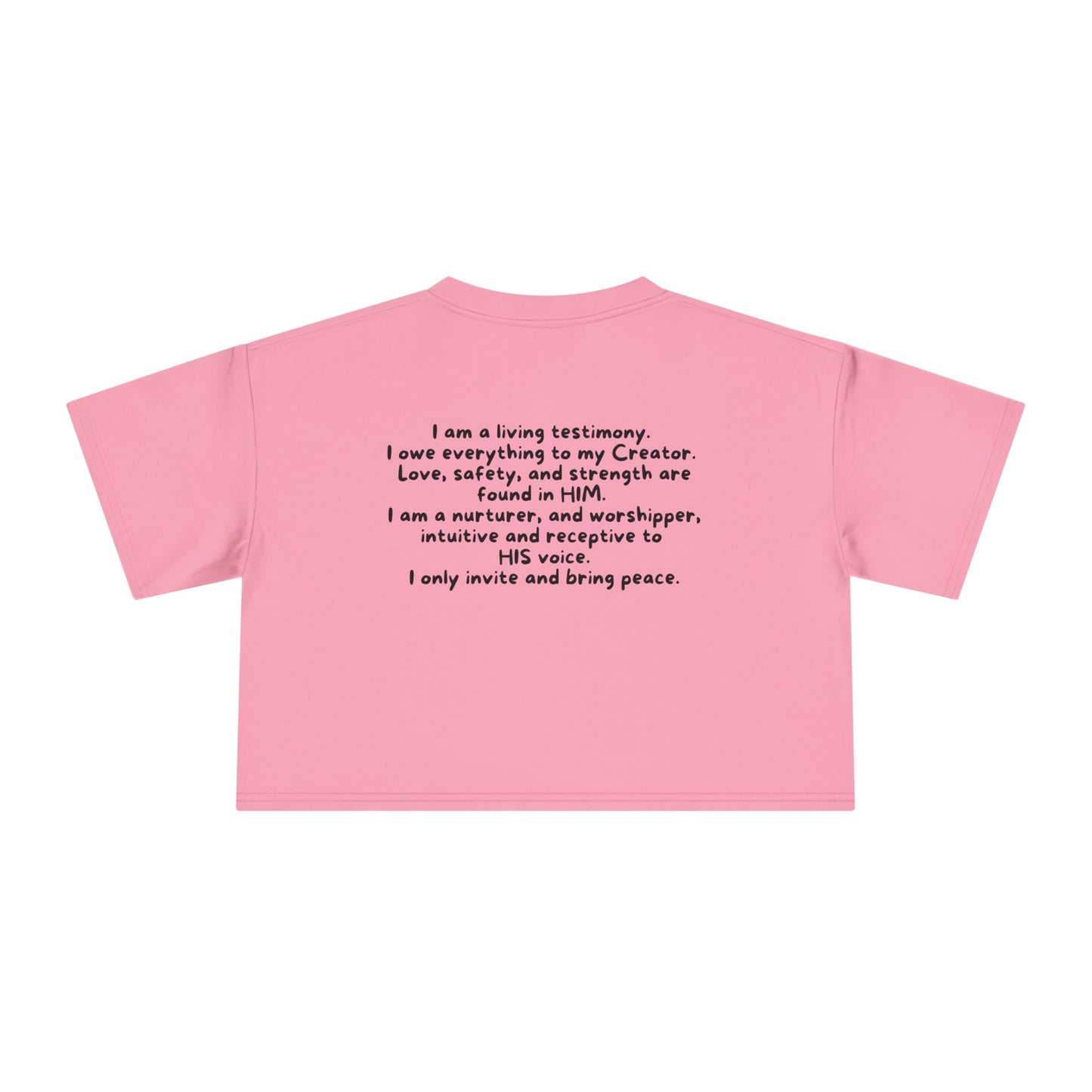 Faith-Inspired Women's Crop Tee, Motivational T-Shirt, Christian Apparel, Inspirational Gift, Summer Fashion